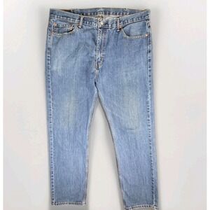Levis 505 Regular Fit Straight Leg Jeans Mens 40x34 Medium Wash Blue Denim